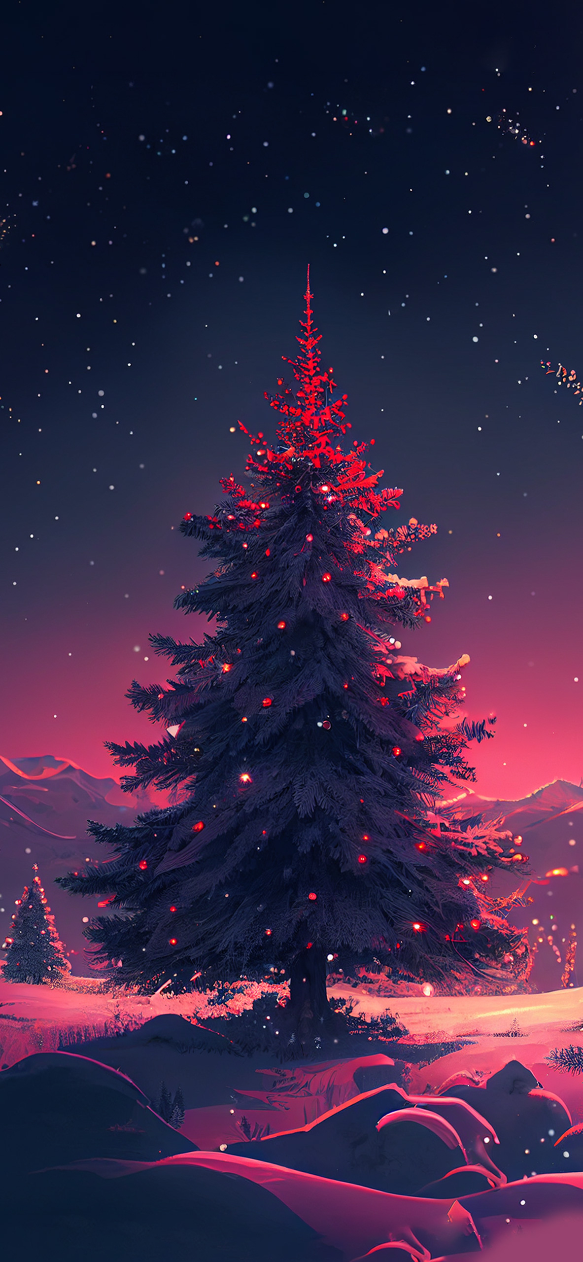 aesthetic christmas tree wallpaper