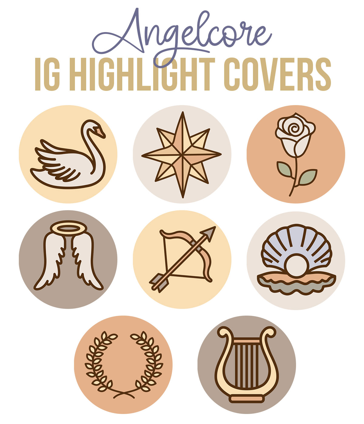 angelcore ig highlight covers pack