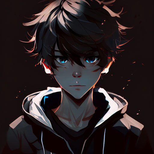 Anime boy hoodie blue eyes headphones painting Anime HD wallpaper   Wallpaperbetter