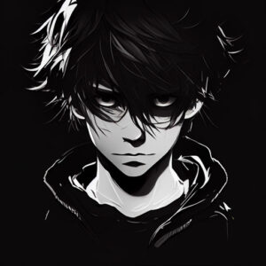 Anime Boy Black PFP - Aesthetic Anime PFPs for Discord, TikTok