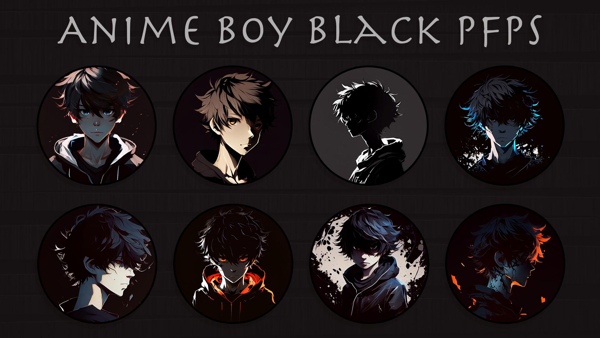 anime boy black pfps