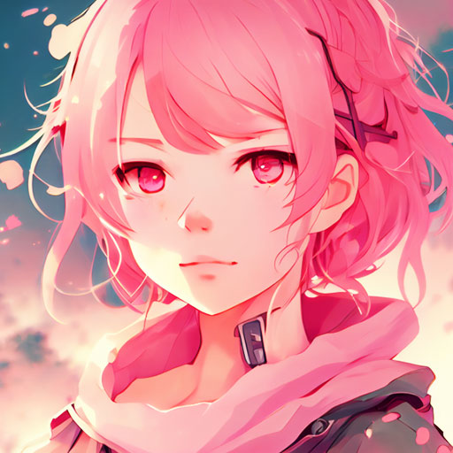 anime girl pink pfp 11