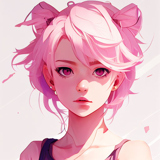 anime girl pink pfp 13