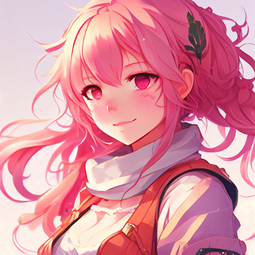 Cute anime girl smiling | pink : r/SoftAesthetic