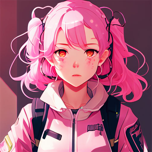 anime girl pink pfp 18