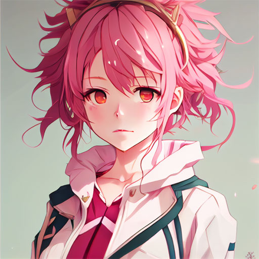 anime girl pink pfp 20