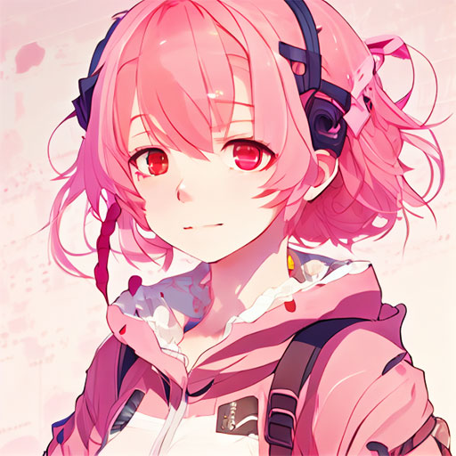 anime girl pink pfp 21