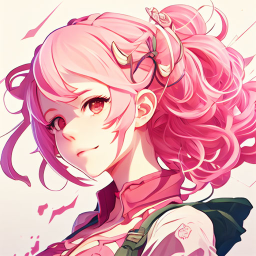 anime girl pink pfp 9