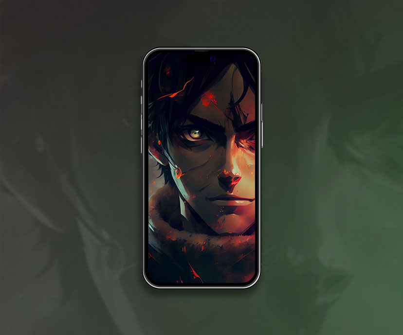 aot eren yeager face art wallpapers collection