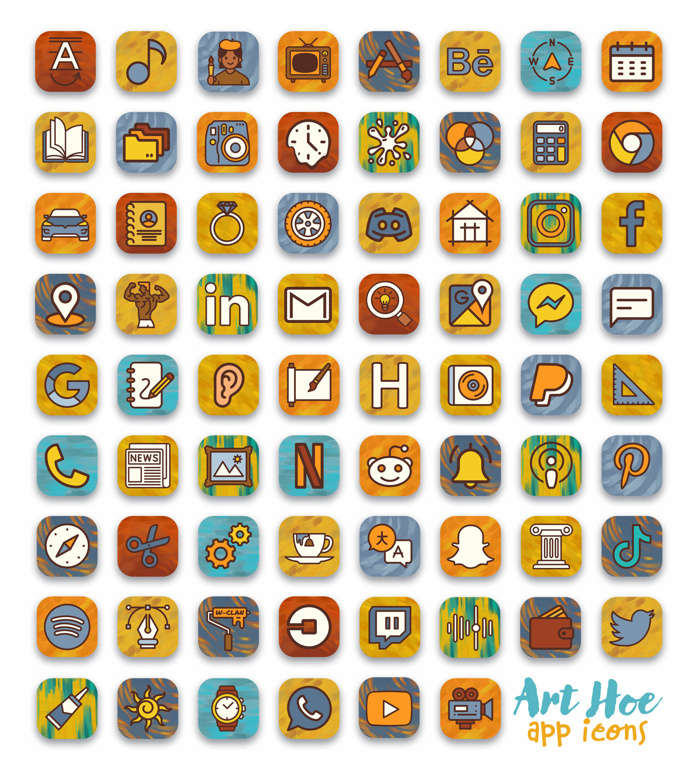 art hoe app icons pack preview 2