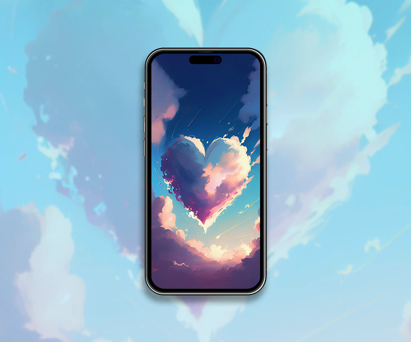 clouds heart aesthetic wallpapers collection