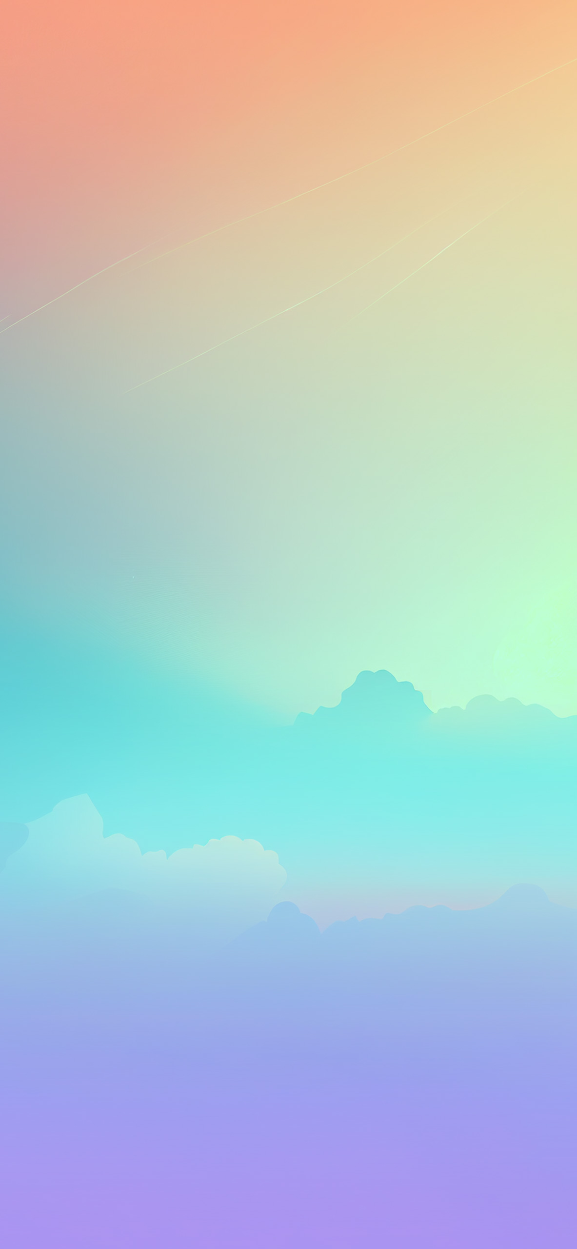 clouds pastel gradient background