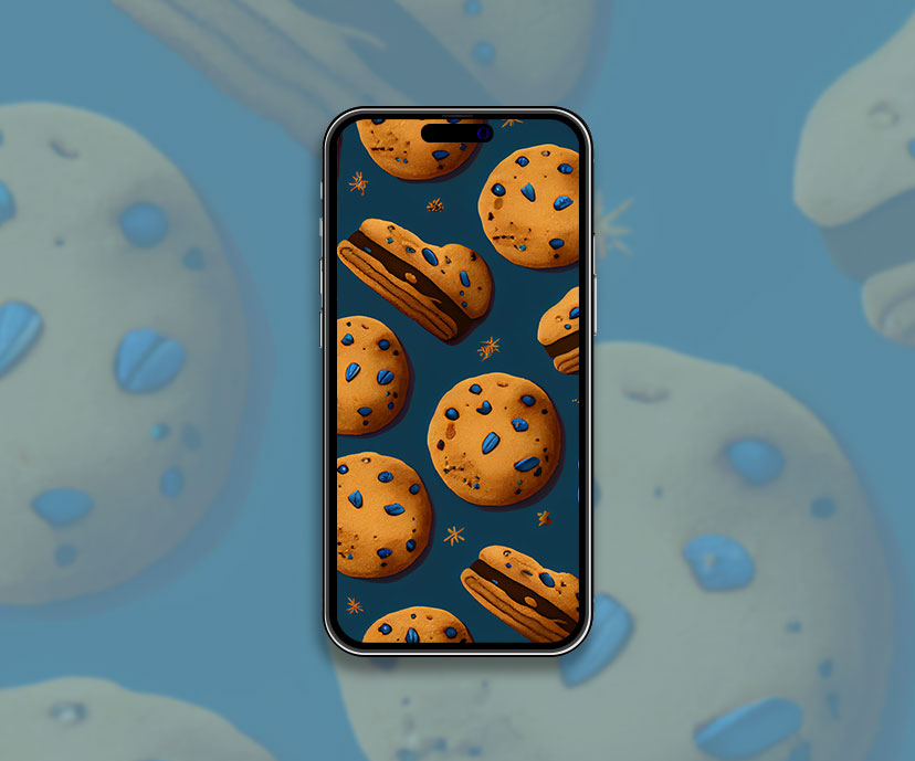 cookies blue pattern wallpapers collection