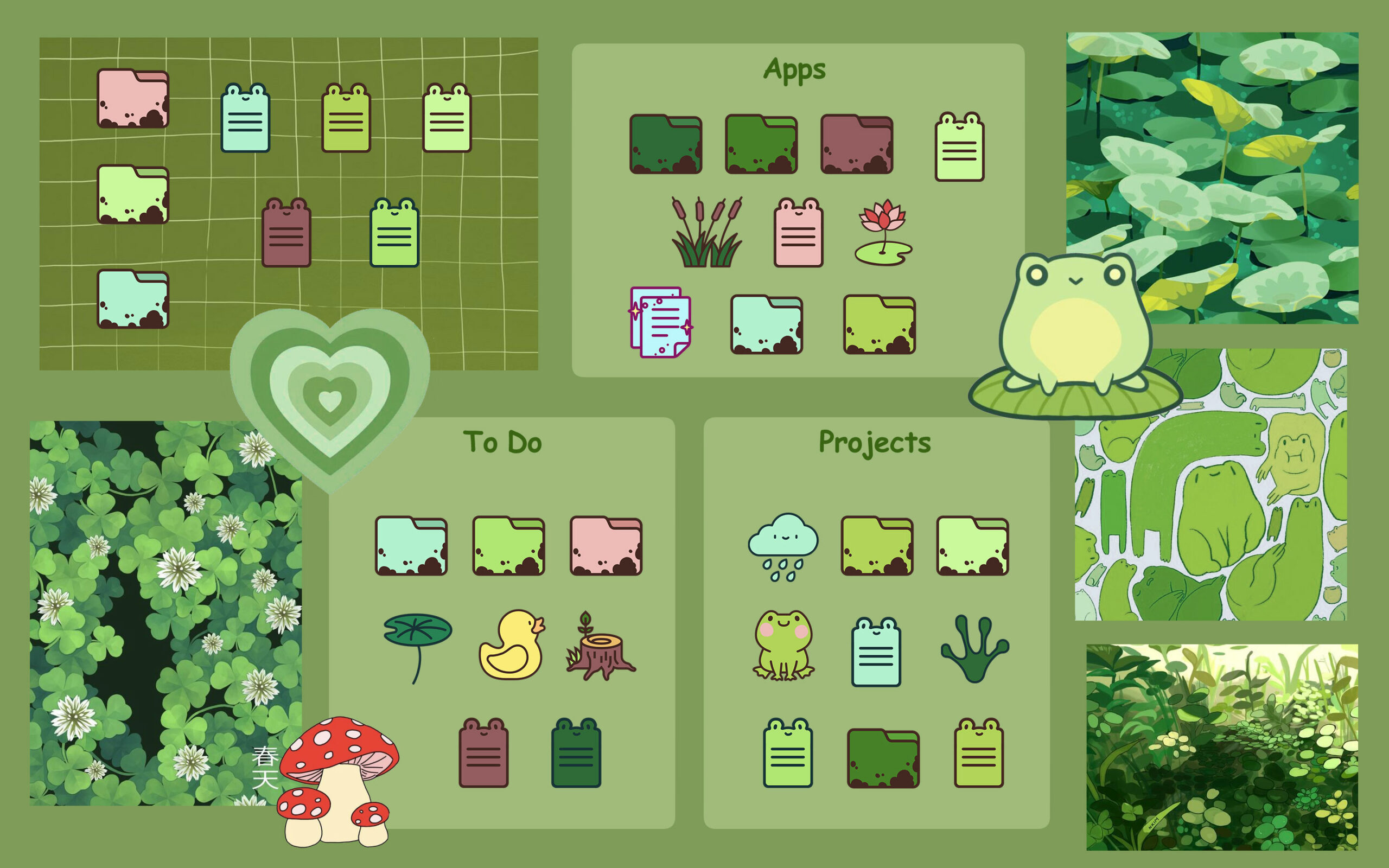 cute froggy folder icons 2