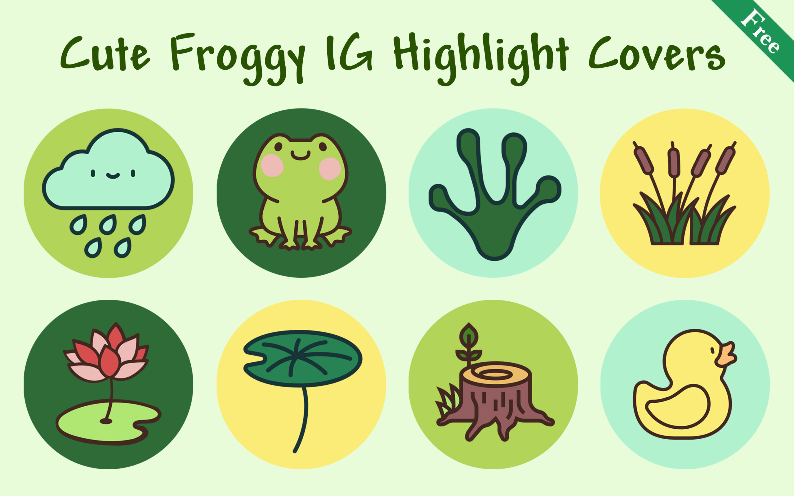 cute froggy instagram highlight covers 1