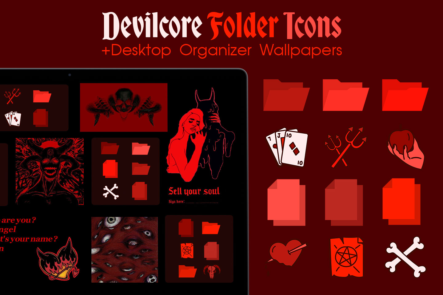 Paquete de iconos de carpeta Devilcore