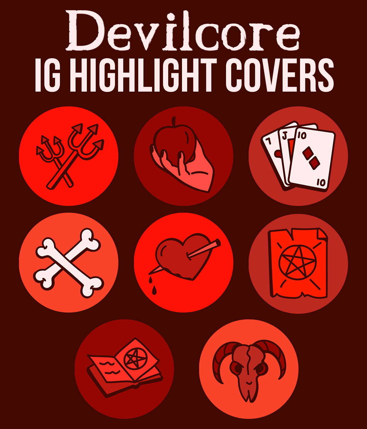 devilcore ig highlight covers pack