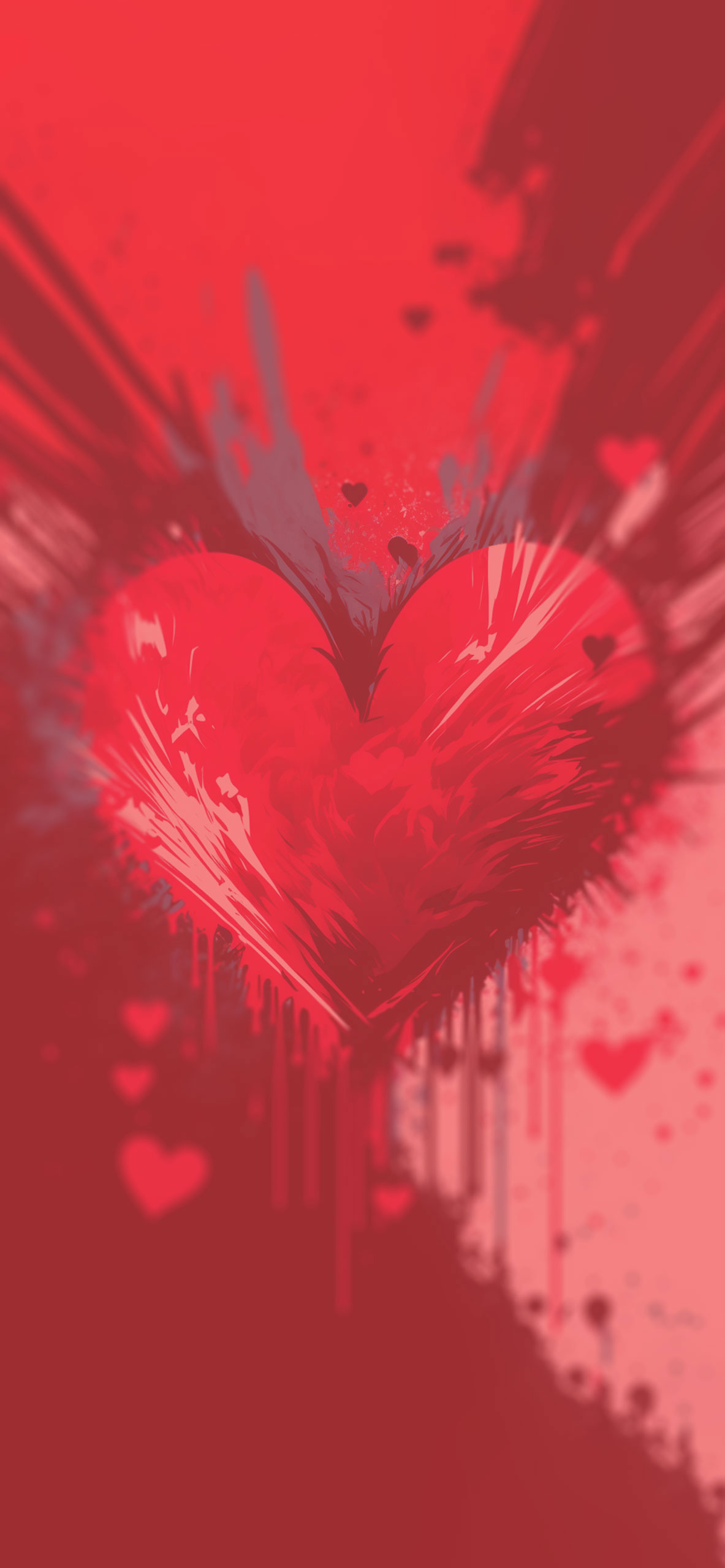 expressive love heart art background