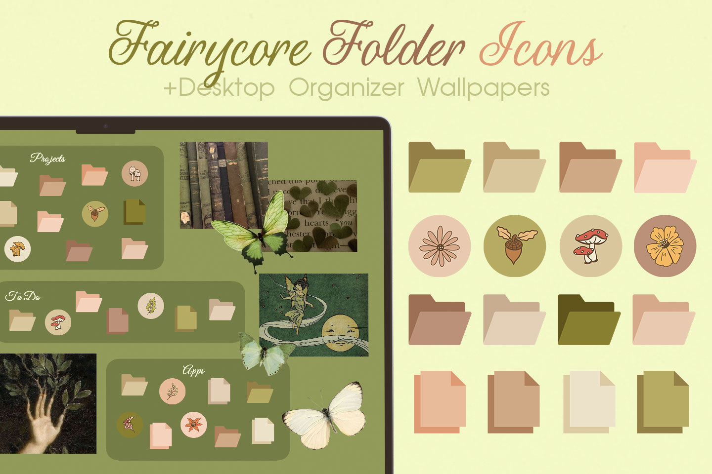 Paquete de iconos de carpeta Fairycore