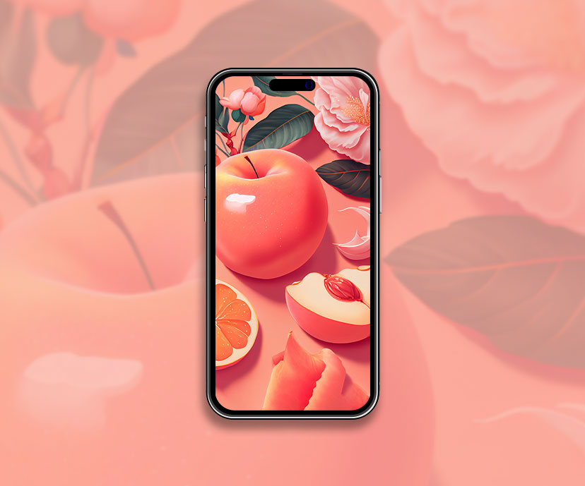 gentle fruit peach color wallpapers collection