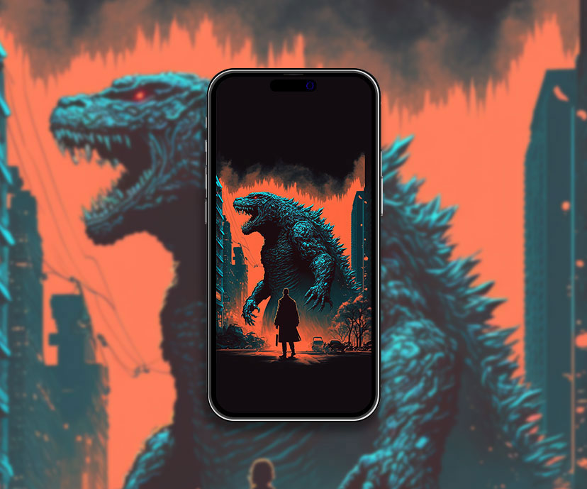 Godzilla dans la collection de fonds d’écran esthétiques de la ville