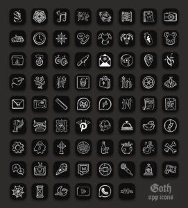 Goth Aesthetic App Icons - Goth Black App Icons, Widgets & Walls