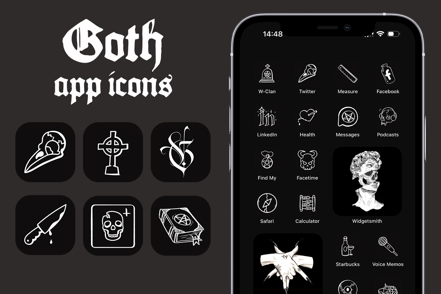 goth app icons pack