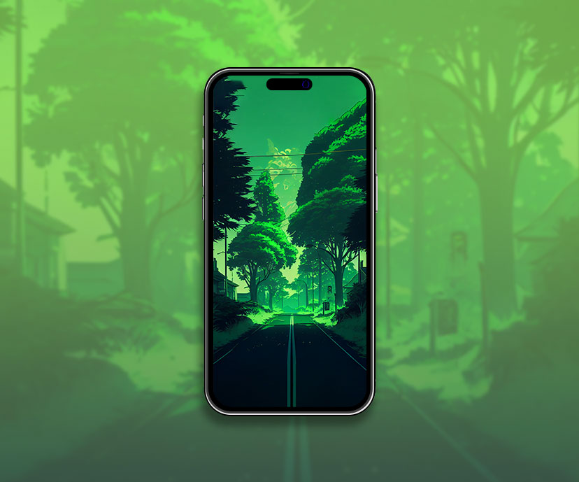 green aesthetic anime background wallpapers collection