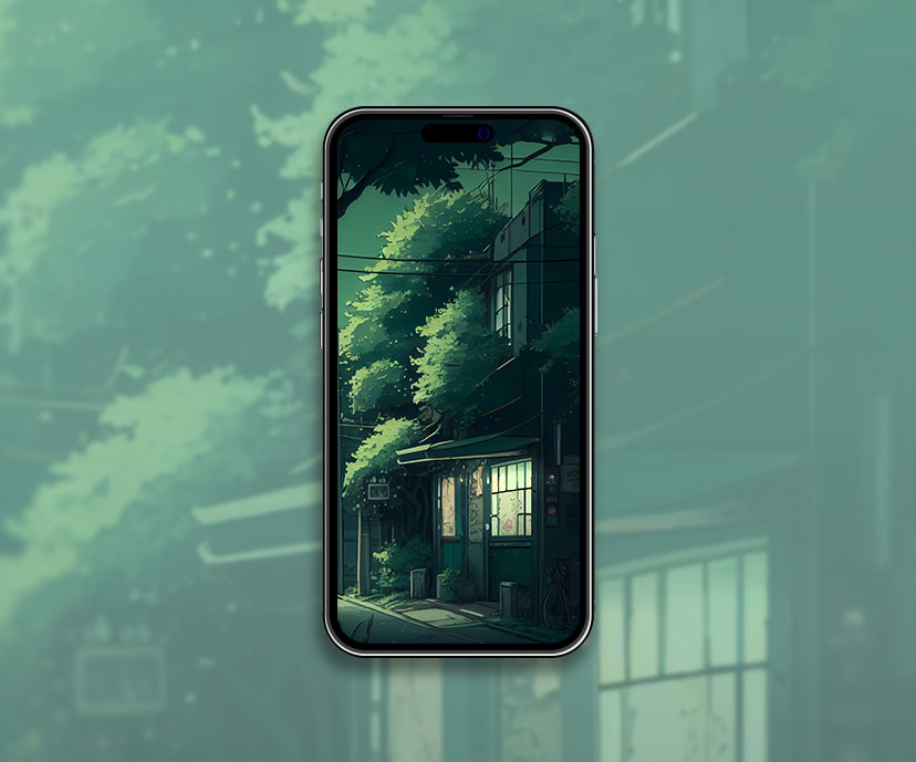 house green anime background wallpapers collection