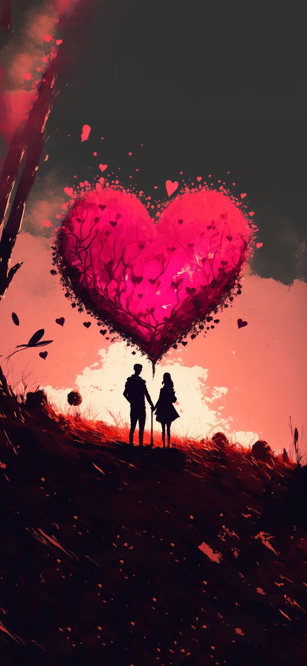love heart art valentines day wallpaper