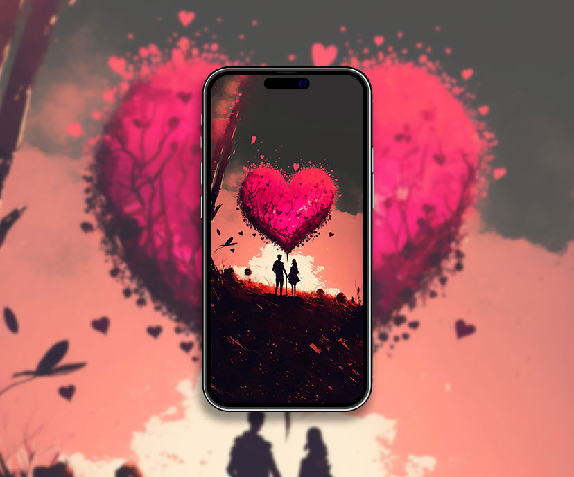 love heart art valentines day wallpapers collection