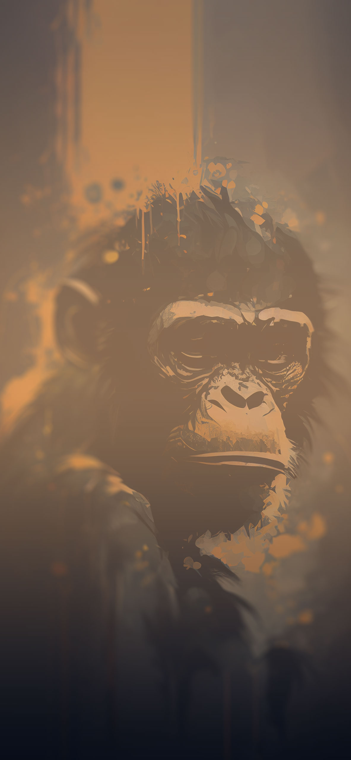 monkey dark art background