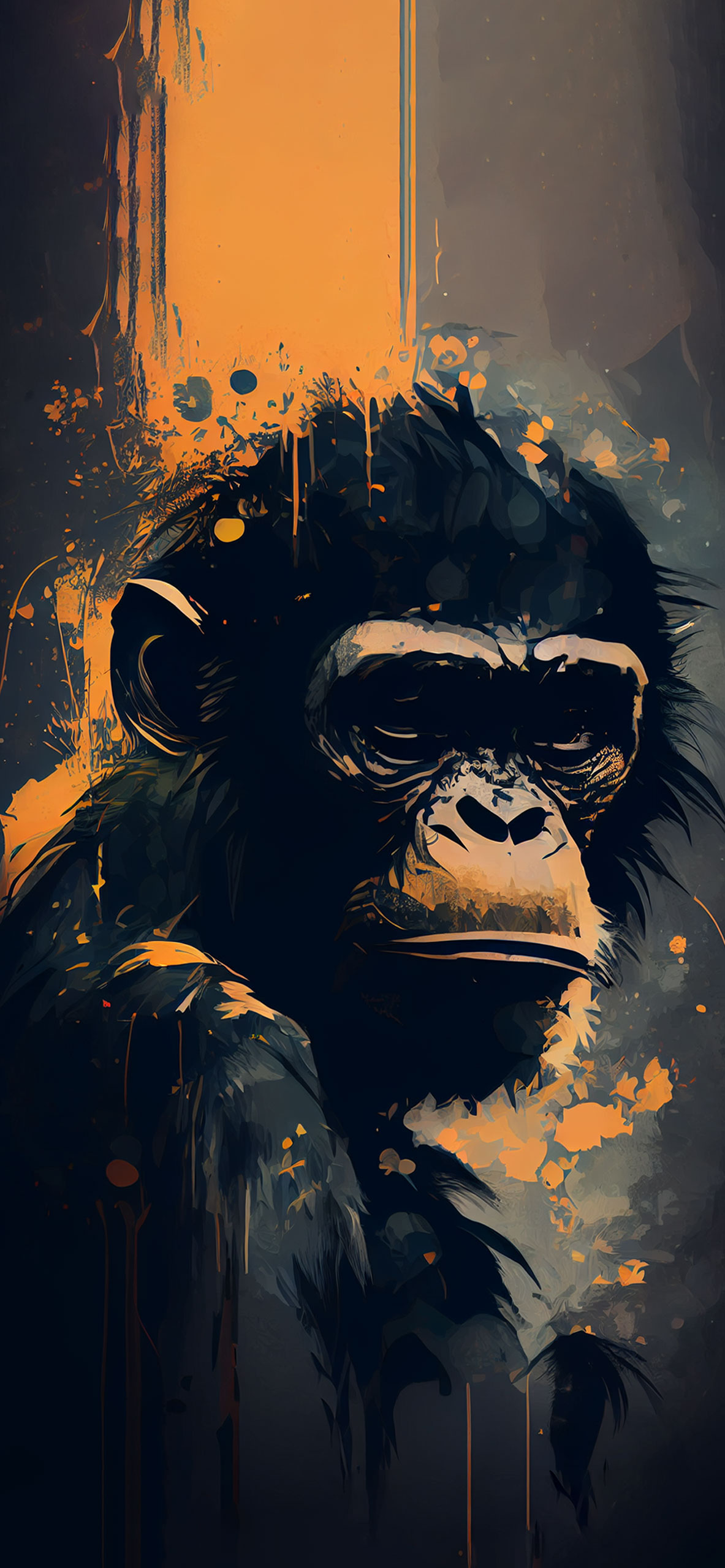 monkey dark art wallpaper