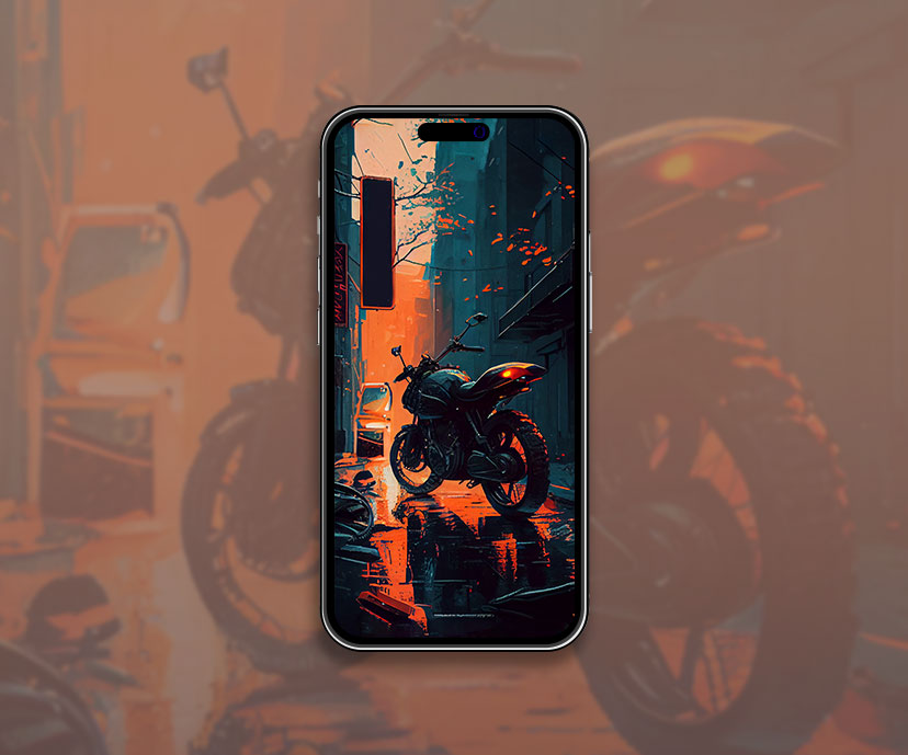 motorcycle city art wallpapers collection