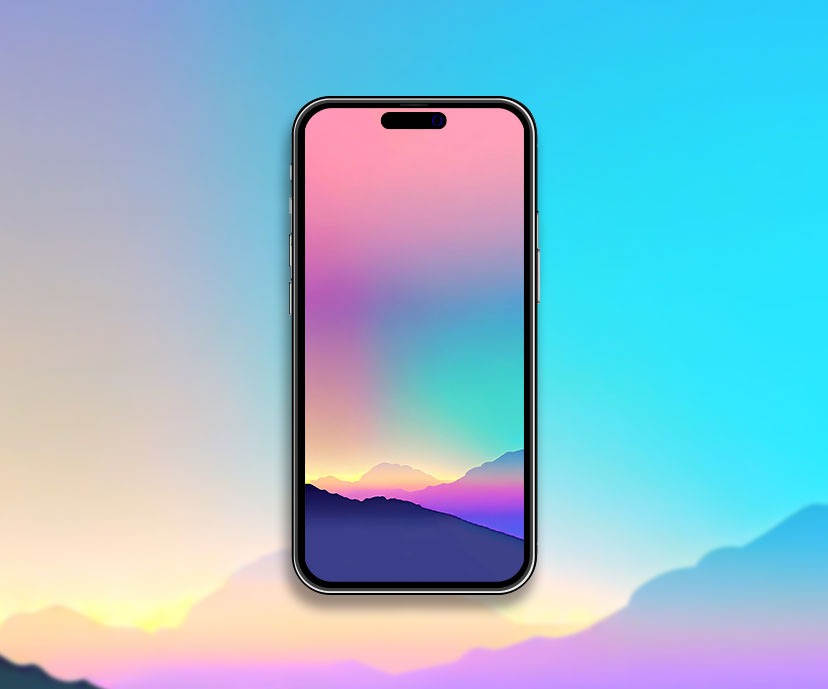 mountains pastel gradient wallpapers collection