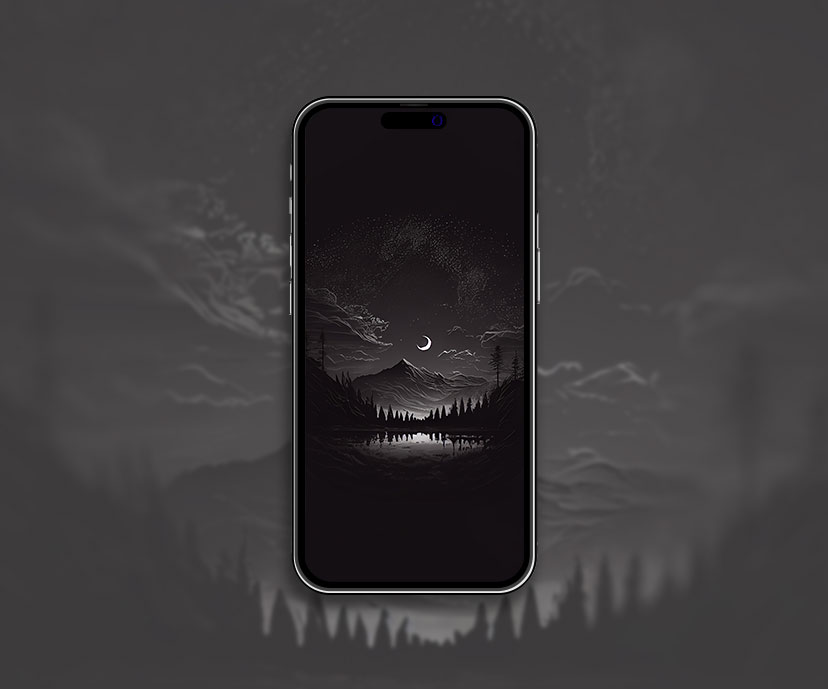 night landscape aesthetic black wallpapers collection