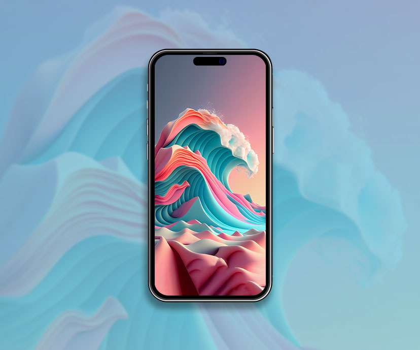 pastel wave abstract wallpapers collection