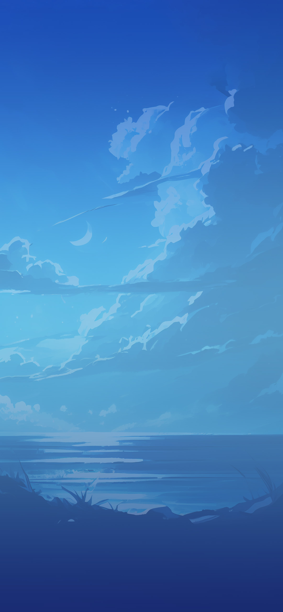 sea blue anime background wallpaper 2