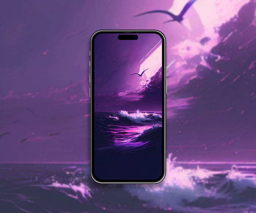 sea purple art wallpapers collection