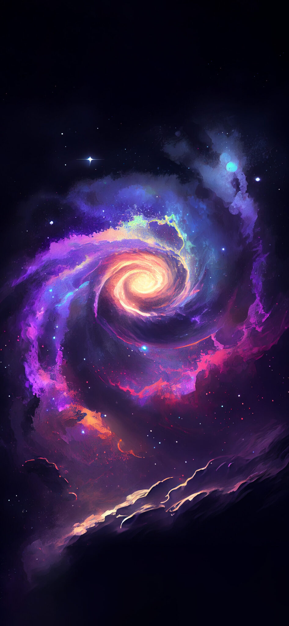 Spiral Galaxy Art Wallpapers - Aesthetic Space Wallpapers iPhone