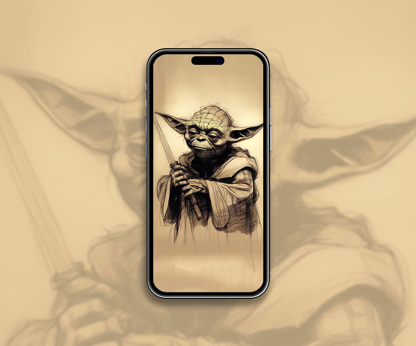 Star Wars Yoda Croquis Collection de fonds d’écran