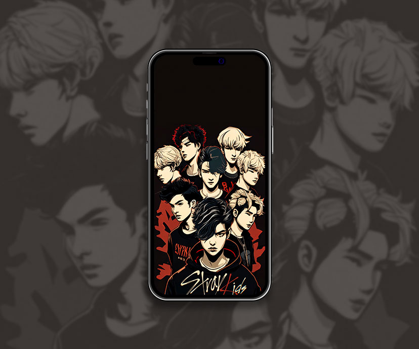 stray kids black wallpapers collection