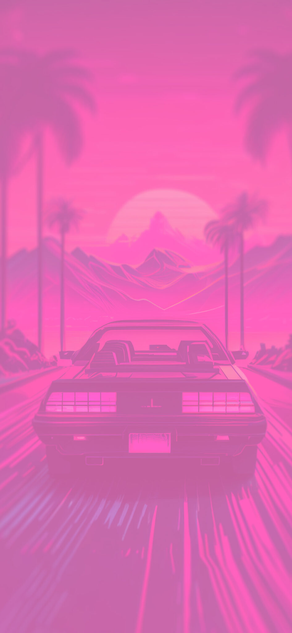 Synthwave Car on the Road Wallpapers - Synthwave Wallpaper 4k