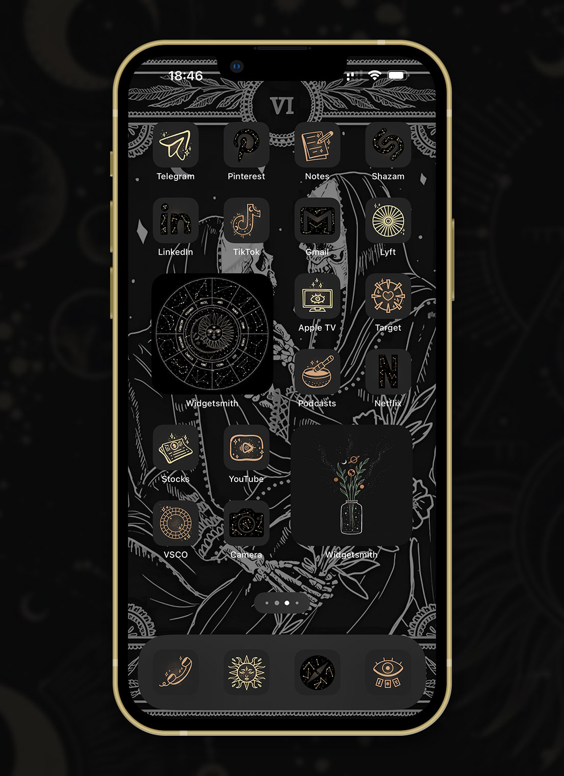 tarot dark app icons pack preview 4