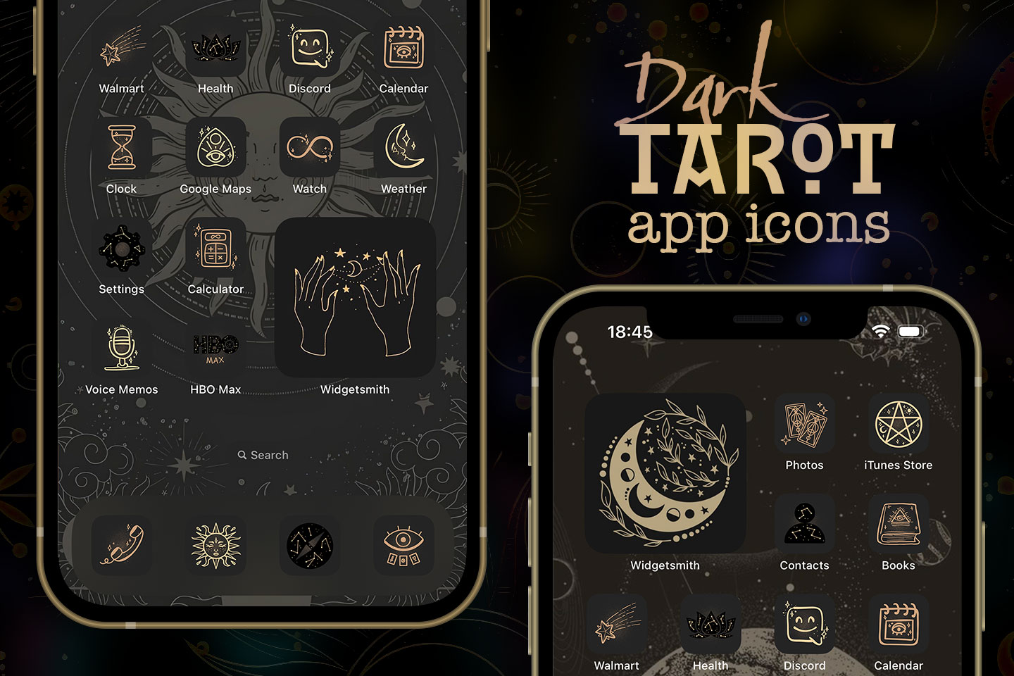 tarot sombre Icônes d'application