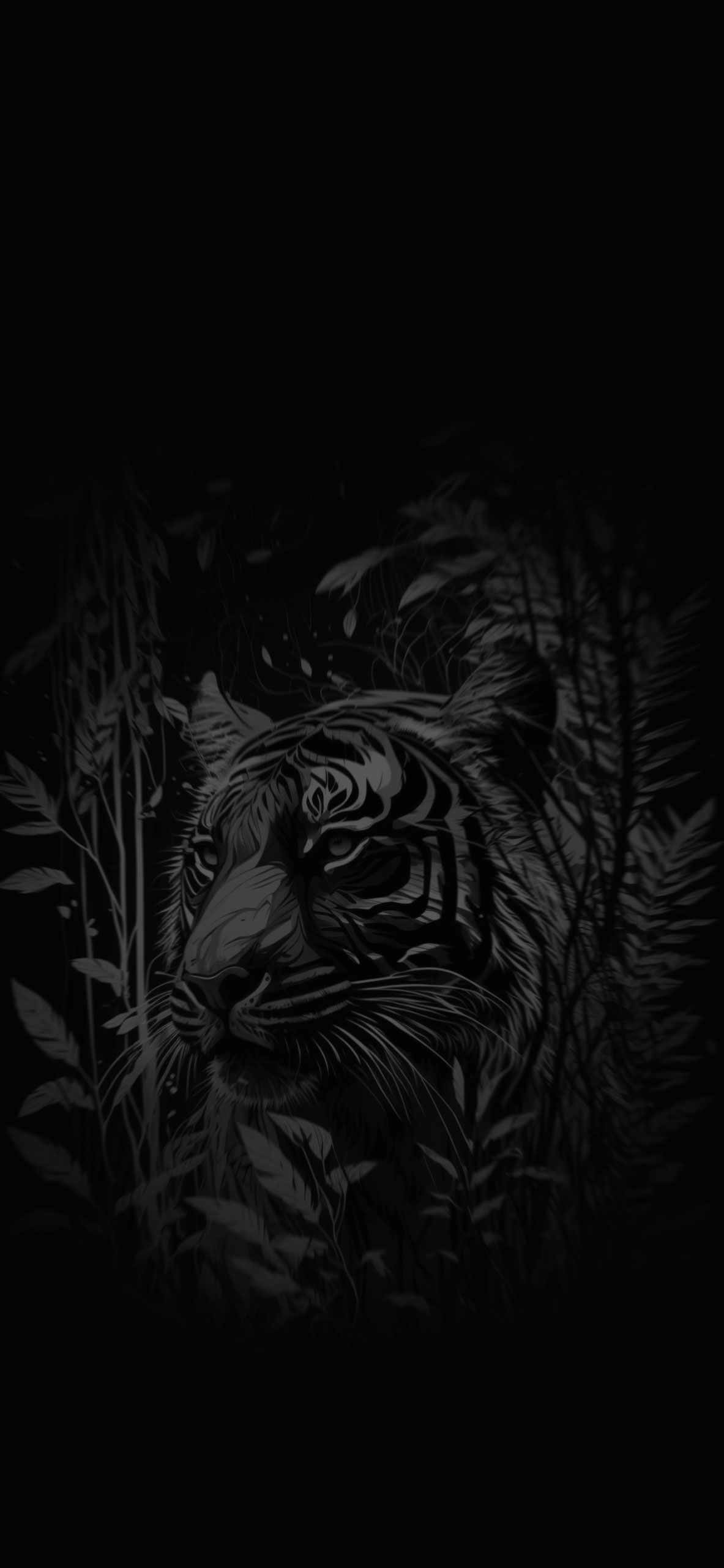 tiger aesthetic black background