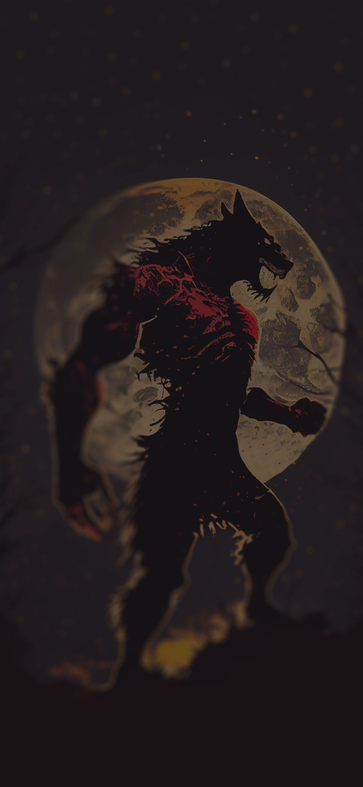 werewolf moon art background