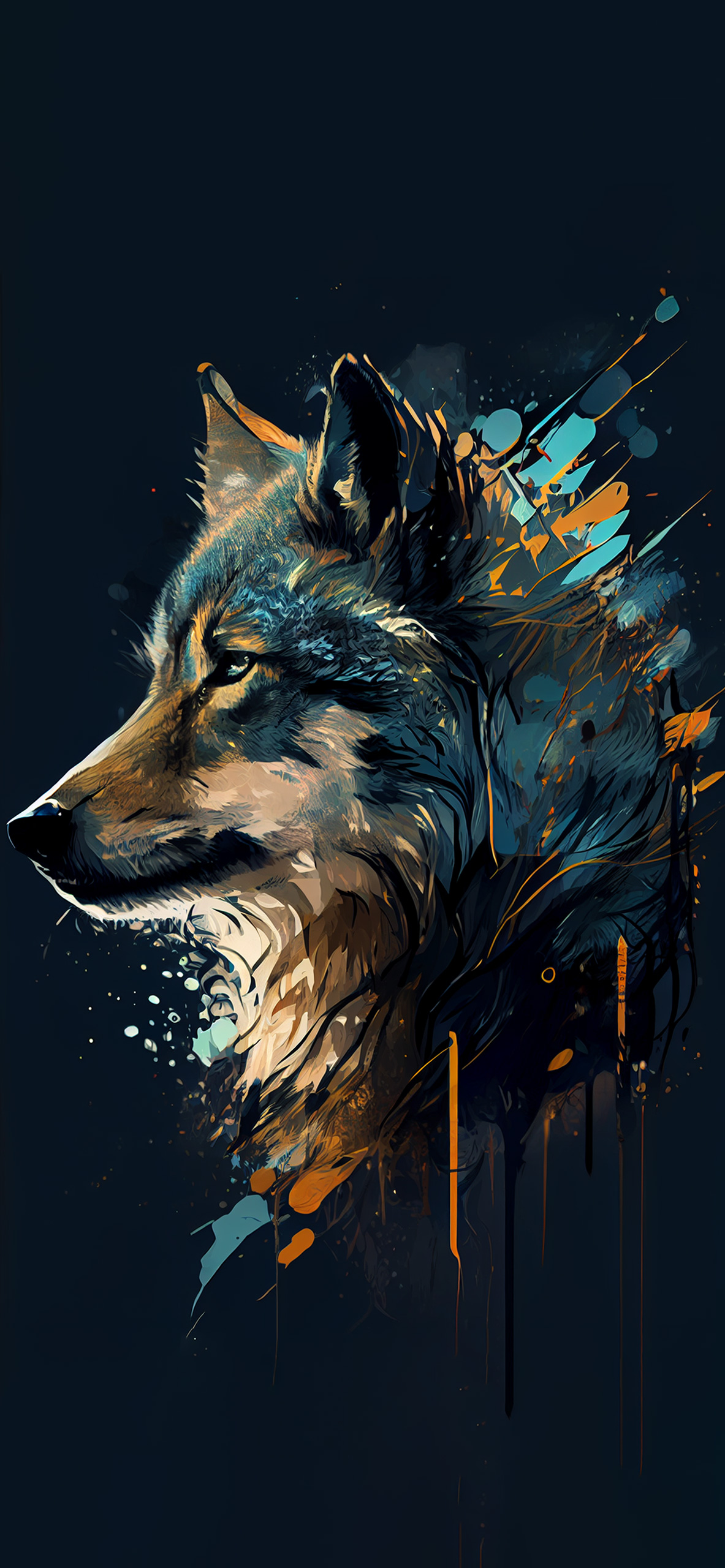 wolf dark art wallpaper