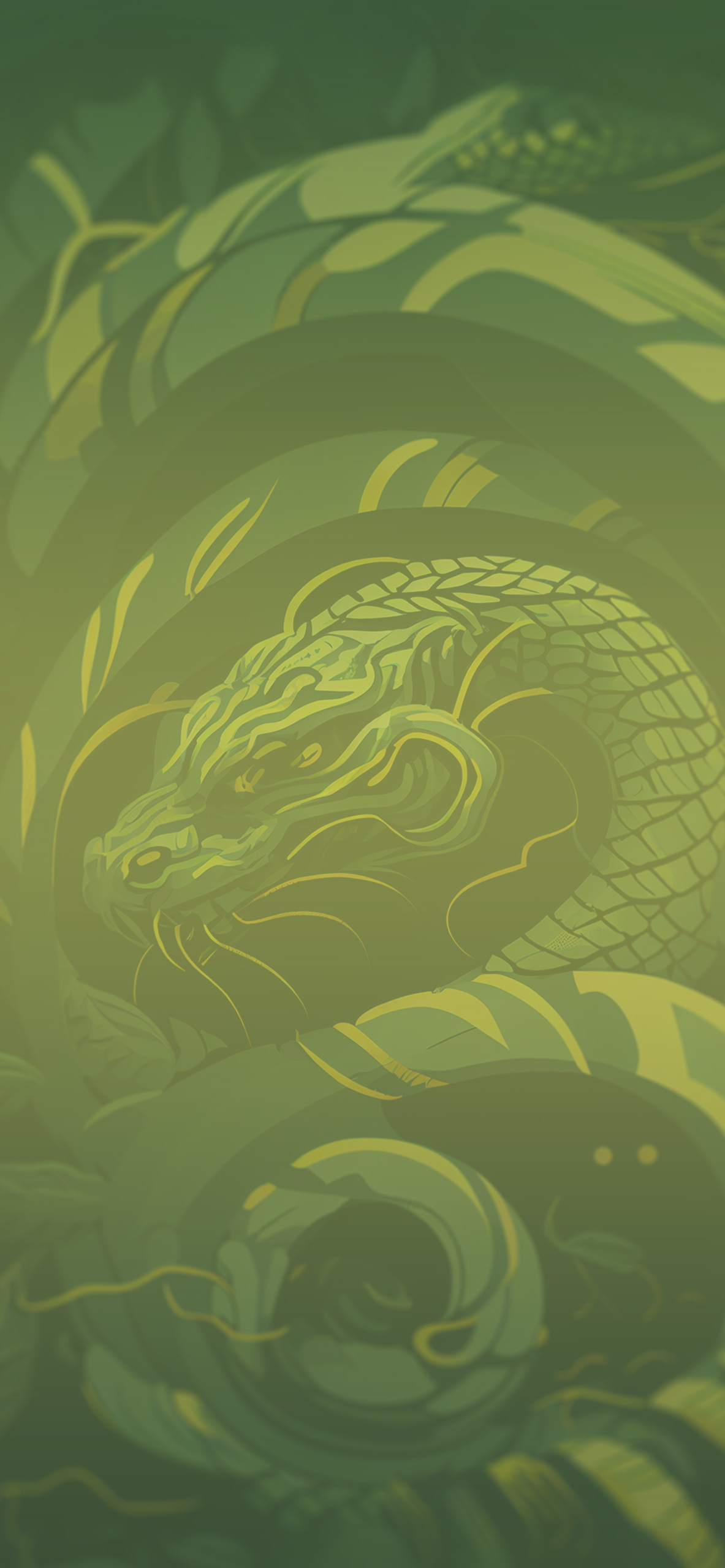 ancient serpent green background