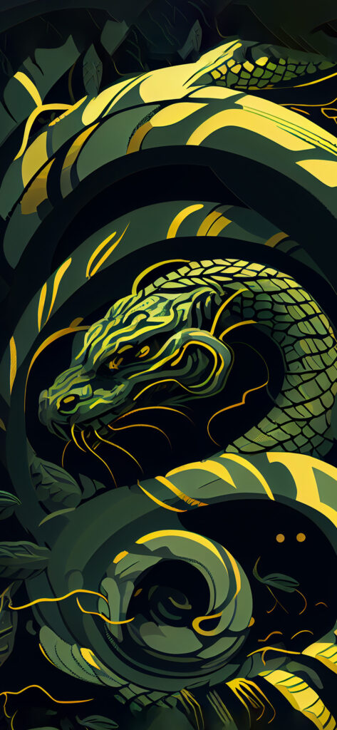 Ancient Serpent Green Wallpaper - Green Snake Wallpaper iPhone